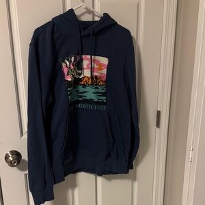 The North Face Unisex Blue Graphic Hoodie